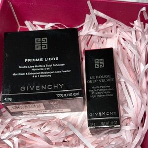 Givenchy Prisme Libre & Le Rouge Deep Velvet Set - Black and Pink